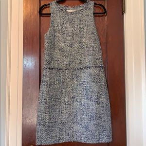 Michael Kors Navy & White Tweed Shift Dress